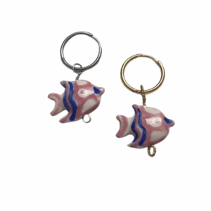 Bedel keramieken vis roze